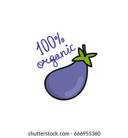 eggplant doodle icon
