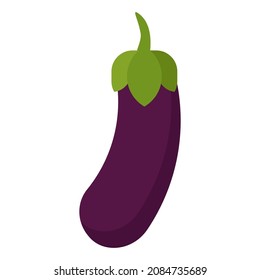 eggplant flat clipart vector illustration