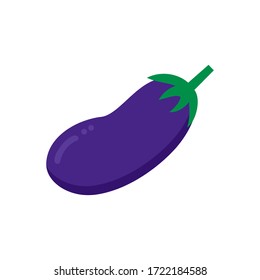 eggplant flat design on white background