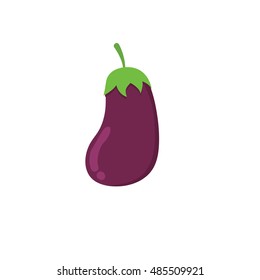eggplant flat design. vector illustration