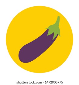 eggplant flat icon.You can be used eggplant icon for several purposes like: websites, UI, UX, print templates, presentation templates, promotional materials, web and mobile phone apps