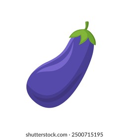 Eggplant. Flat vector design of eggplant isolated on white background