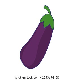 Eggplant fresh vegetable blue lines