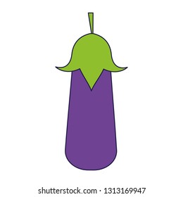 eggplant fresh vegetable cartoon