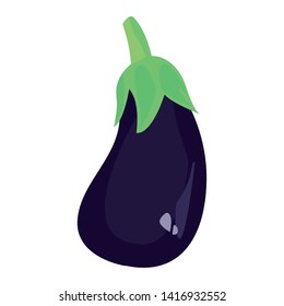 eggplant fresh vegetables icon vector ilustrate