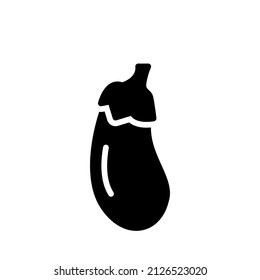 eggplant fruit icon logo vector