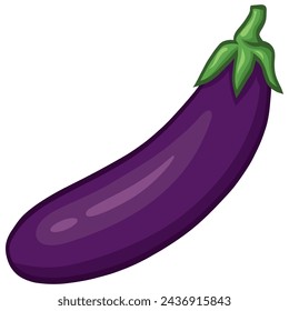 Eggplant Fruit Vector Illustration Icon