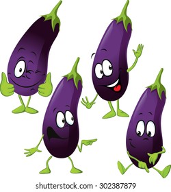 eggplant - funny vector cartoon