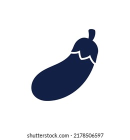 imagen vectorial de diseño de iconos de eggplant glifo