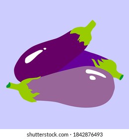 Eggplant, hand drawn vector illustration
