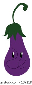 Eggplant with a happy face 