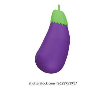 renderização de ilustração 3d do ícone da berinjela