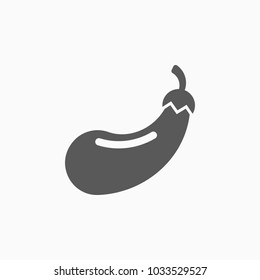 eggplant icon, aubergine vector