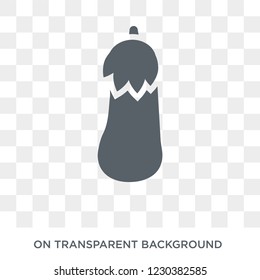 Eggplant icon. Eggplant design concept from Fruit and vegetables collection. Simple element vector illustration on transparent background.