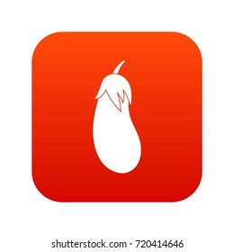 Eggplant icon digital red for any design isolated on white vector illustration