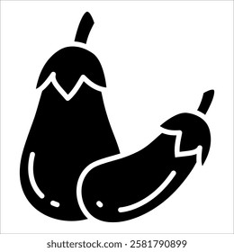 Eggplant Icon Element For Design