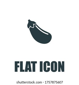 eggplant icon. Flat illustration isolated vector sign symbol