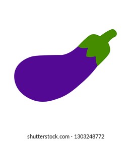 Eggplant icon. Flat illustration of eggplant vector icon isolated on white background