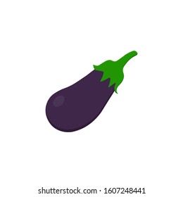 Eggplant icon. Flat illustration of eggplant vector icon isolated on white background