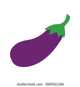 Eggplant icon. Flat illustration of eggplant vector icon isolated on white background