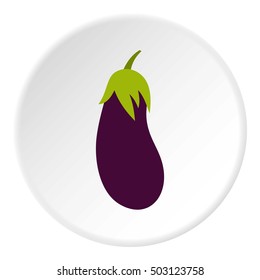 Eggplant icon. Flat illustration of eggplant vector icon for web