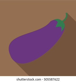 Eggplant icon. Flat illustration of eggplant vector icon for web