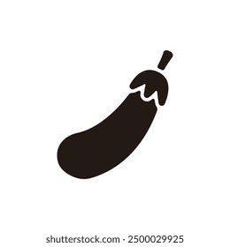 Eggplant icon. Flat silhouette version.