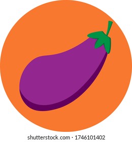 The eggplant icon flat style eps 10 for your web and mobile design