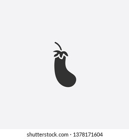 eggplant icon illustration isolated vector sign symbol