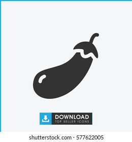 eggplant icon illustration isolated vector sign symbol