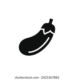 Icono de berenjena aislado sobre fondo blanco