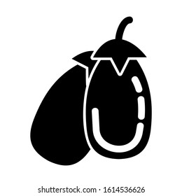 eggplant icon isolated sign symbol vector illustration - high quality black style vector icons
