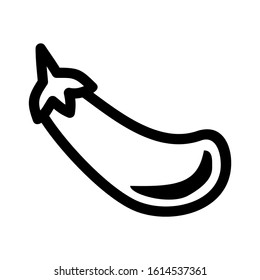 eggplant icon isolated sign symbol vector illustration - high quality black style vector icons

