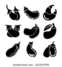 eggplant icon isolated sign symbol vector illustration - Collection of high quality black style vector icons
