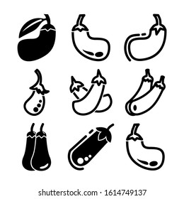 eggplant icon isolated sign symbol vector illustration - Collection of high quality black style vector icons
