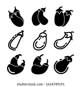 eggplant icon isolated sign symbol vector illustration - Collection of high quality black style vector icons
