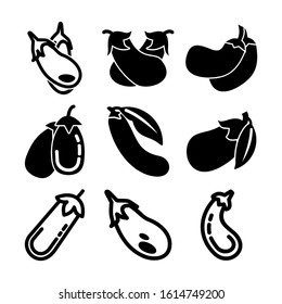 eggplant icon isolated sign symbol vector illustration - Collection of high quality black style vector icons
