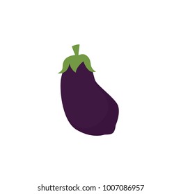 Eggplant icon isolated vector illustration on white transparent background