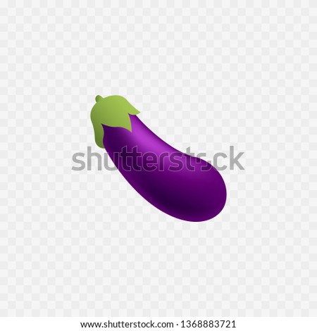 Eggplant icon. Isolated. Violet eggplant. Vector