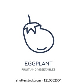 Eggplant icon. Eggplant linear symbol design from Fruit and vegetables collection. Simple outline element vector illustration on white background.