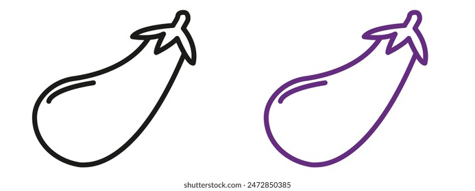 Eggplant icon mark in filled style