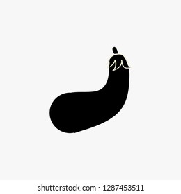 eggplant icon on white background.Vector illustration. 