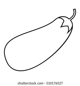 Eggplant icon. Outline illustration of eggplant vector icon for web