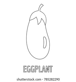 Eggplant icon. Outline illustration of eggplant vector icon for web
