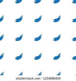 eggplant icon pattern seamless white background. Editable filled eggplant icon. eggplant icon pattern for web and mobile.