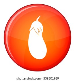 Eggplant icon in red circle isolated on white background vector illustration