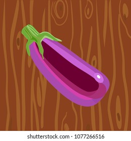 Eggplant. Icon for the restaurant menu and cafe. Vector illustration. Vegetable. Vector illustration