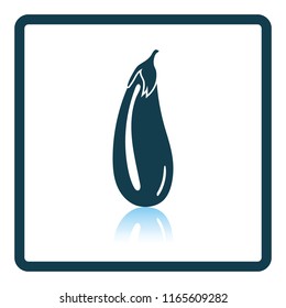 Eggplant  icon. Shadow reflection design. Vector illustration.