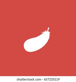 eggplant icon. sign design. red background