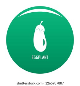 Eggplant icon. Simple illustration of eggplant vector icon for any design green